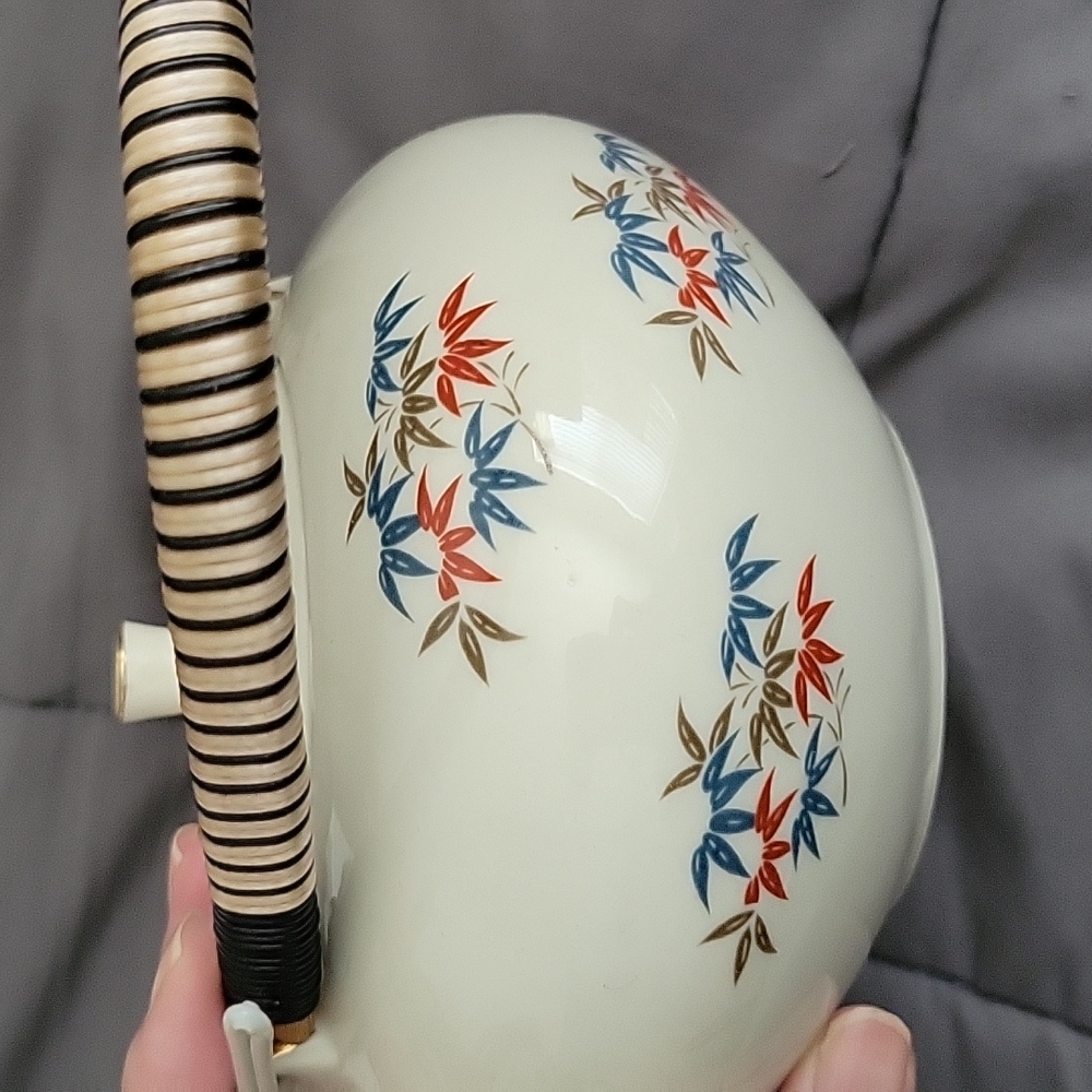✨️HP✨️Kutani | Japanese 80s VTG Handpainted Bamboo Porcelain Teapot w/ Lid - Picture 11 of 11